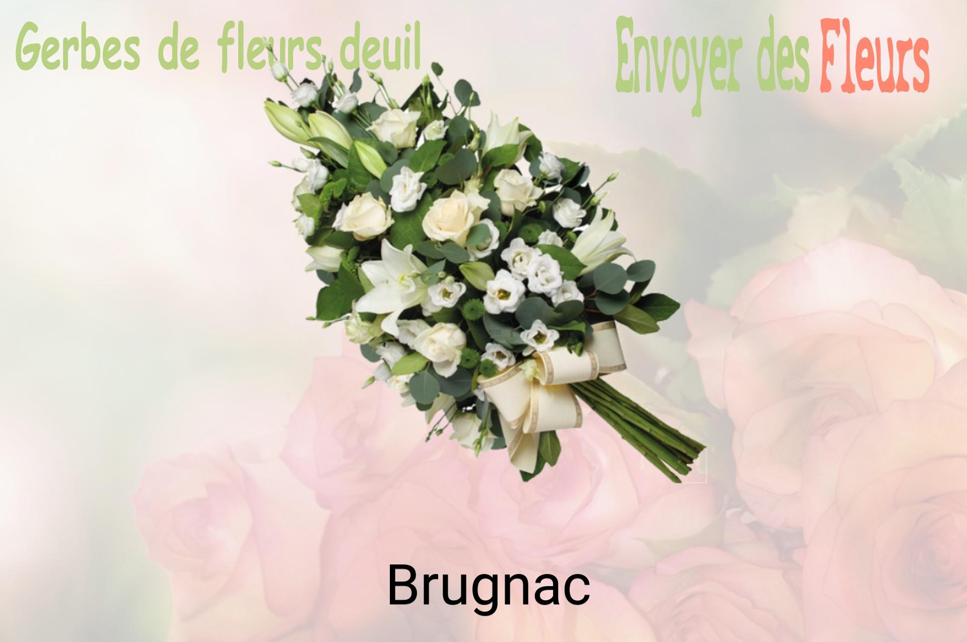 Gerbe de fleurs de deuil livrée à Brugnac